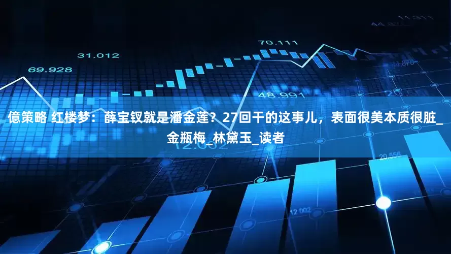 億策略 红楼梦：薛宝钗就是潘金莲？27回干的这事儿，表面很美本质很脏_金瓶梅_林黛玉_读者